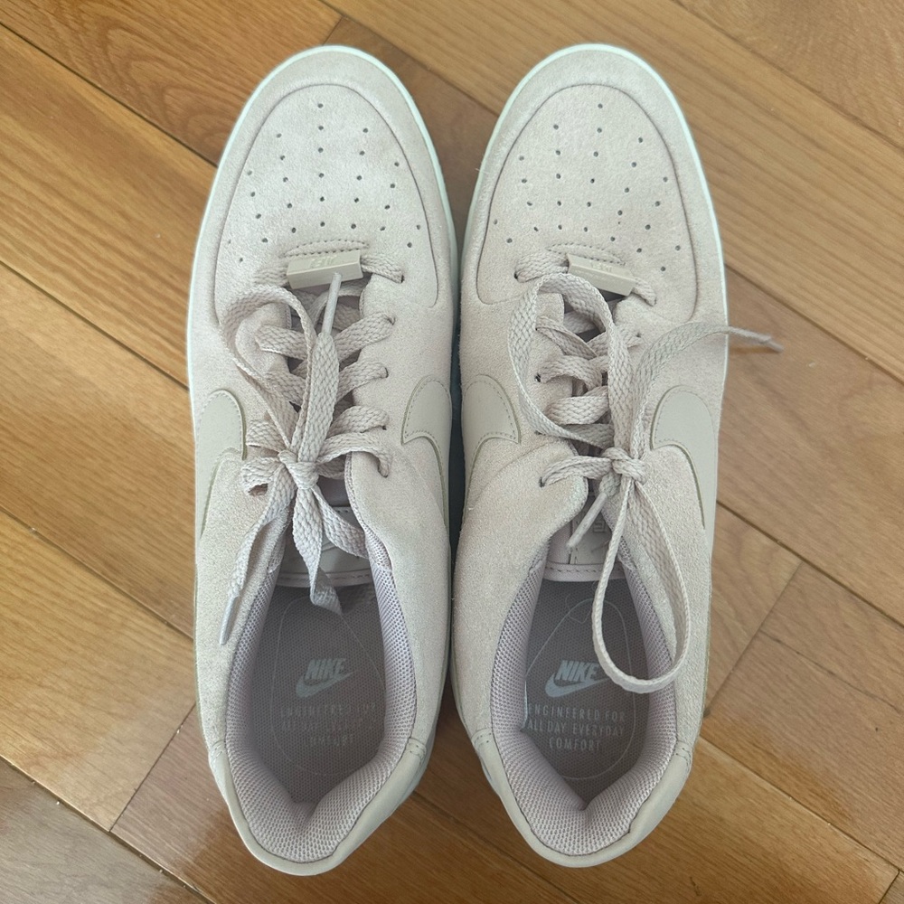 Size 10 (W) Pink/Mauve suede Air Force 1s